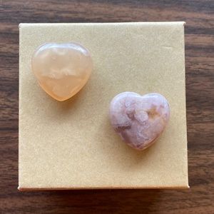 Cherry Blossom Agate Heart